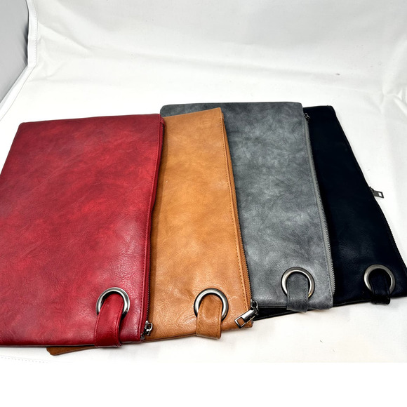 Faux Vegan insert Clutch Bag or Easy Grab - Very Soft Luxurious Clutch - - Picture 2 of 4